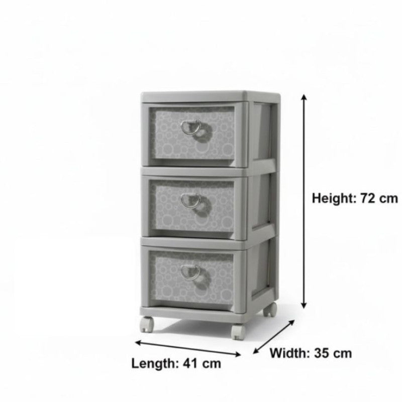 Multi Layer 3 Drawer Storage Cabinet