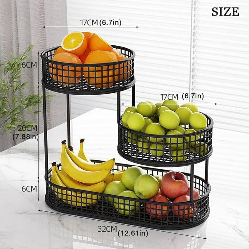 Stylish Metal Fruit Organizer for Kitchen Storage & Display