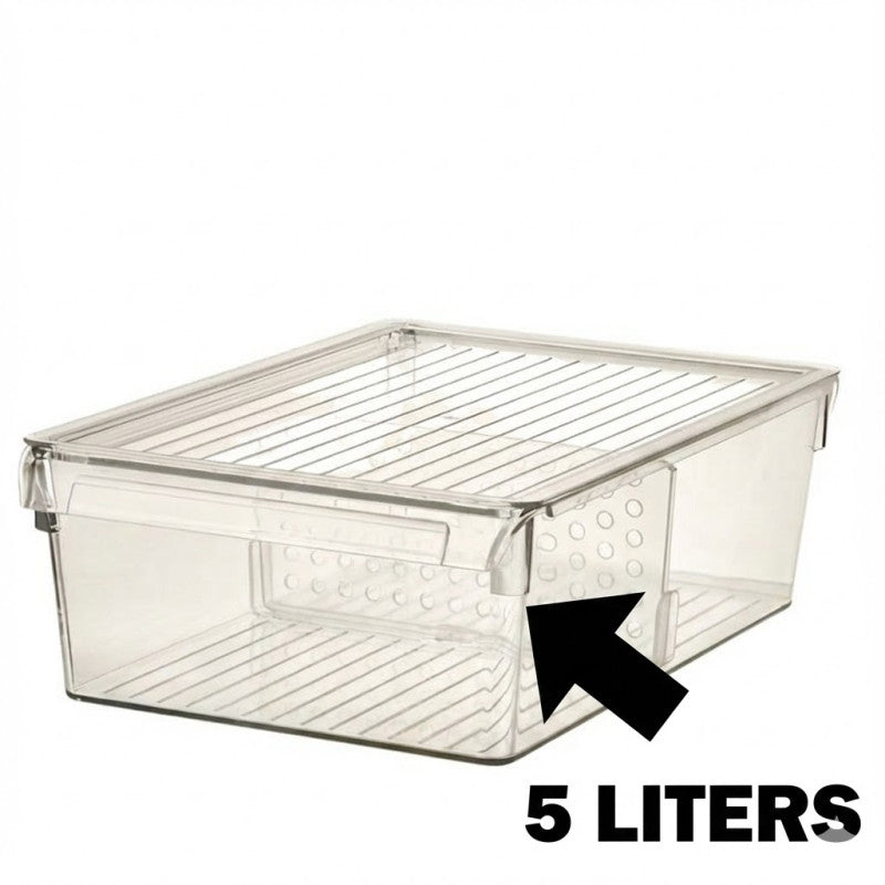 Stackable Clear Storage Organizer With Lid