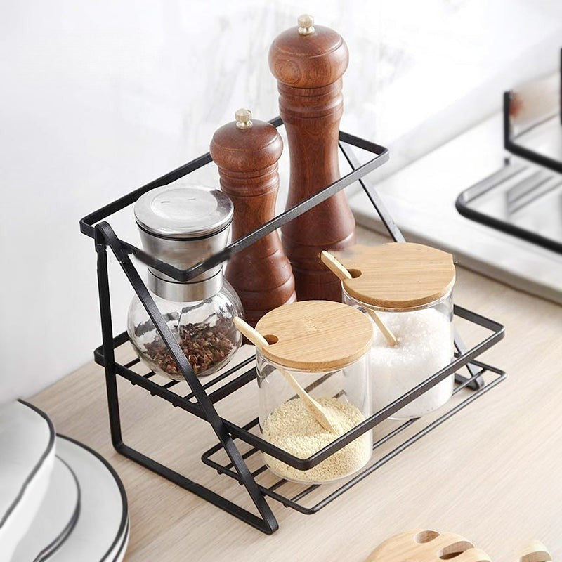 2 Layer Spice Rack Shelf Kitchen